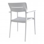 Πολυθρόνα Pilma pakoworld λευκό PP 57x54x82εκ