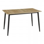 Τραπέζι Loza pakoworld sonoma MDF με μαύρο μεταλλικό πόδι 120x70x73εκ