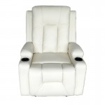Πολυθρόνα relax Gessel pakoworld PU σε κρεμ απόχρωση 80x90x98εκ