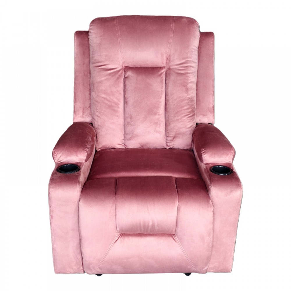 Πολυθρόνα relax Gessel pakoworld βελούδο σάπιο μήλο 80x90x98εκ