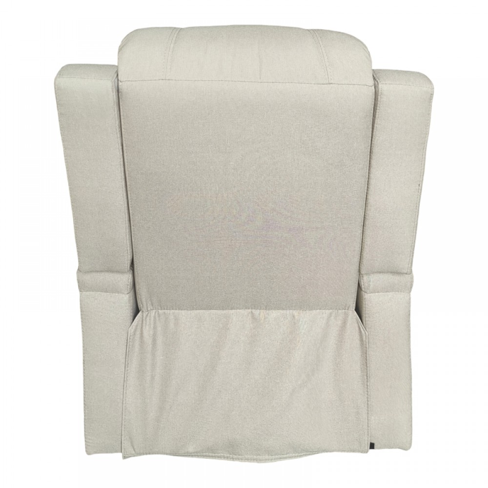 Πολυθρόνα relax με μηχανισμό massage Gessel pakoworld μπεζ ύφασμα 80x90x98εκ