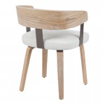 Πολυθρόνα Anesy pakoworld μέταλλο-ξύλο με ύφασμα σε μπεζ απόχρωση 53.5x51x72εκ