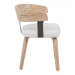 Πολυθρόνα Anesy pakoworld μέταλλο-ξύλο με ύφασμα σε μπεζ απόχρωση 53.5x51x72εκ