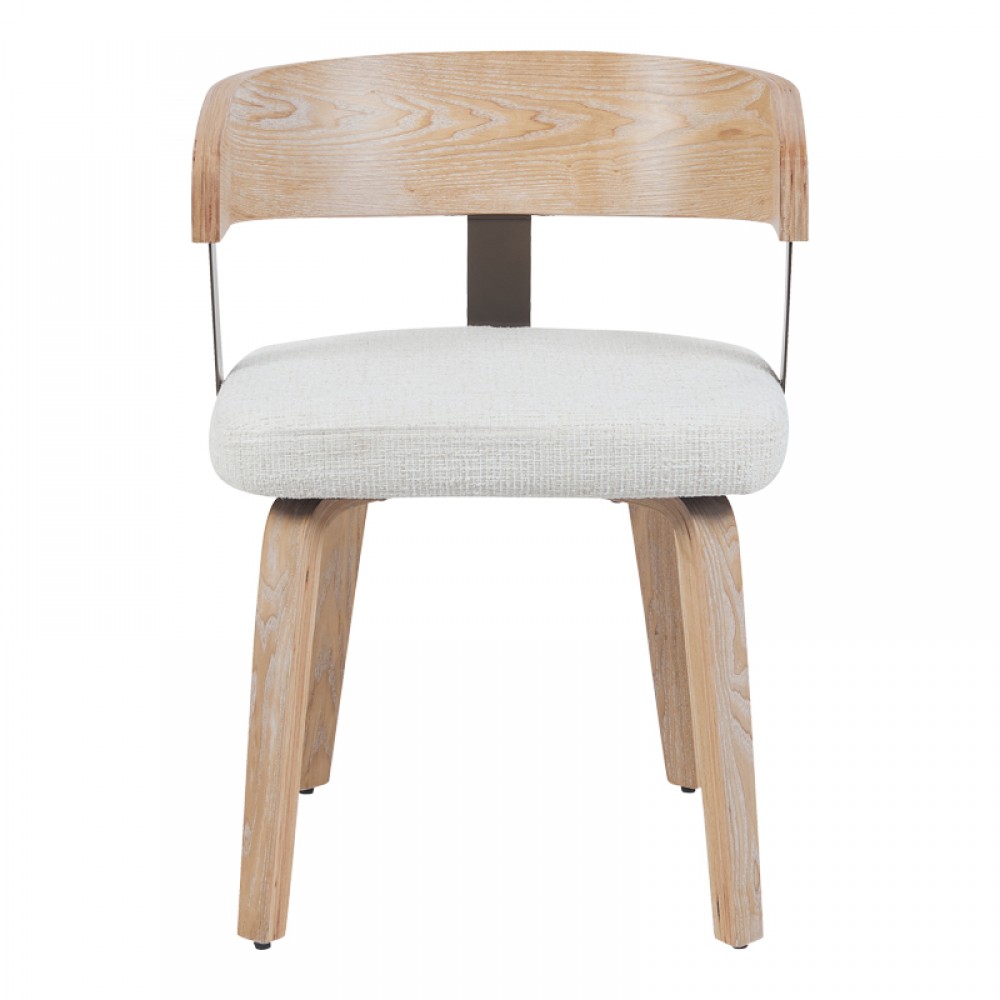 Πολυθρόνα Anesy pakoworld μέταλλο-ξύλο με ύφασμα σε μπεζ απόχρωση 53.5x51x72εκ