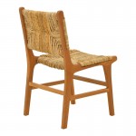 Καρέκλα Refane pakoworld σκελετός teak ξύλο με ψάθα σε φυσική απόχρωση 50x58x85εκ