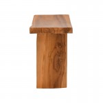 Σκαμπό Borbe pakoworld teak ξύλο σε φυσική απόχρωση 45x28x45εκ
