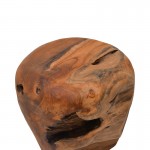 Σκαμπό Bolare pakoworld teak ξύλο σε φυσική απόχρωση Φ40x35εκ