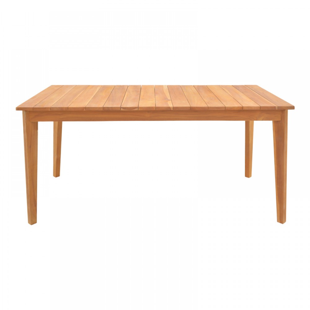 Τραπέζι Ory pakoworld teak ξύλο σε φυσική απόχρωση 160x80x75εκ