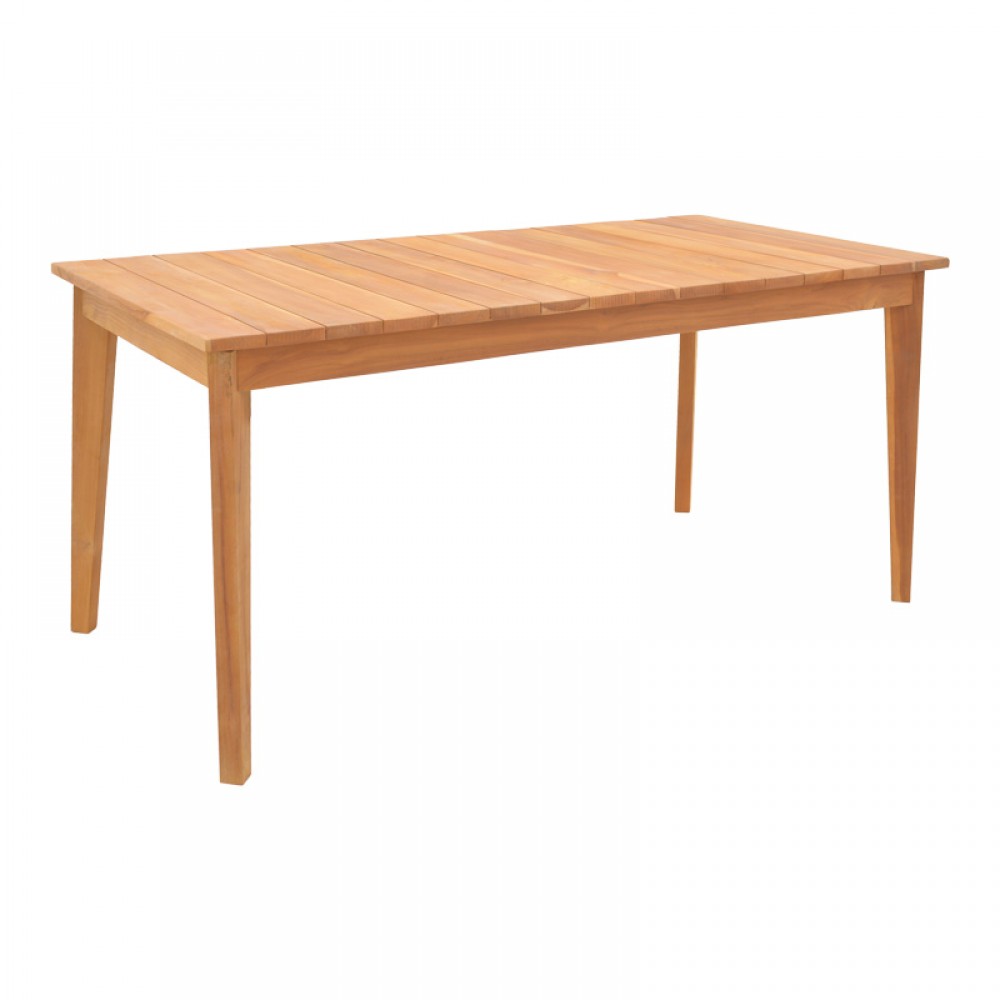 Τραπέζι Ory pakoworld teak ξύλο σε φυσική απόχρωση 160x80x75εκ
