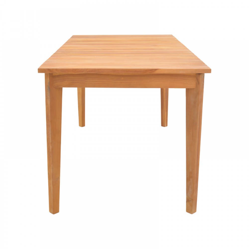 Τραπέζι Ory pakoworld teak ξύλο σε φυσική απόχρωση 160x80x75εκ