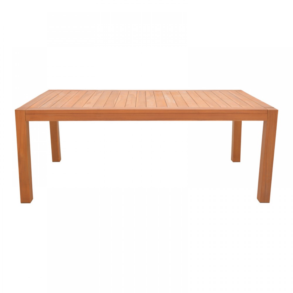 Τραπέζι Vocaly pakoworld teak ξύλο σε φυσική απόχρωση 200x100x75εκ