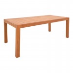 Τραπέζι Vocaly pakoworld teak ξύλο σε φυσική απόχρωση 200x100x75εκ