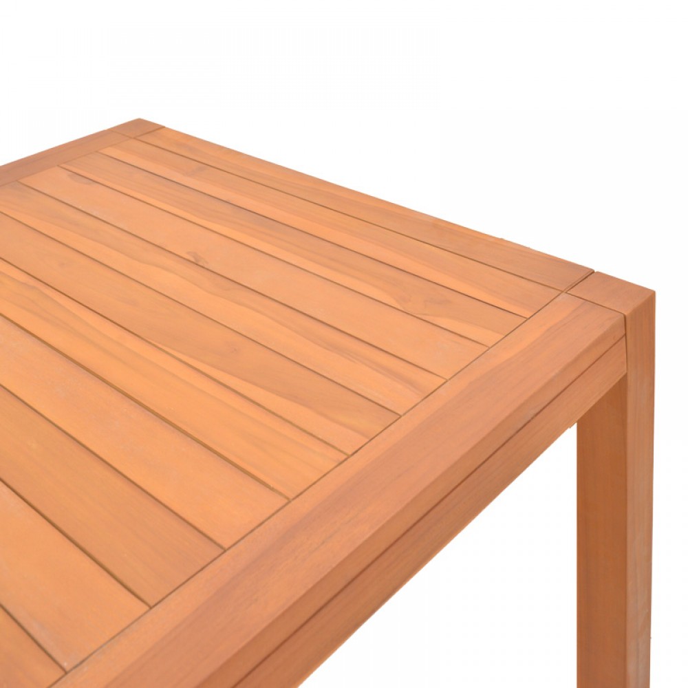 Τραπέζι Vocaly pakoworld teak ξύλο σε φυσική απόχρωση 200x100x75εκ
