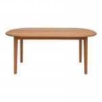 Τραπέζι Skyl pakoworld teak ξύλο σε φυσική απόχρωση 190x90x75εκ