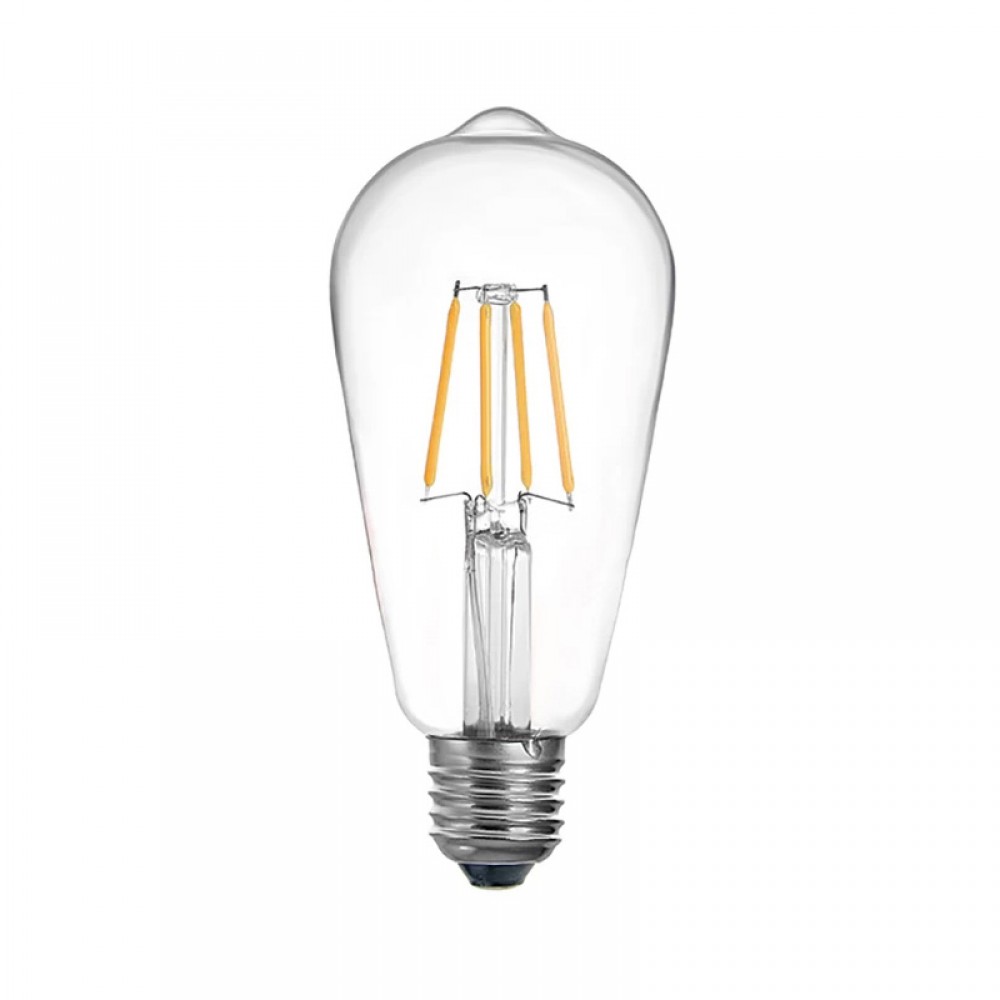 Λαμπτήρας LED ST64 Bulb pakoworld 4W 3000K E27 clear