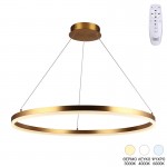 Φωτιστικό οροφής Nebrian pakoworld led μέταλλο χρυσό Φ60x15εκ