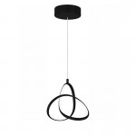 Φωτιστικό οροφής Trinity pakoworld led μέταλλο μαύρο Φ22x100εκ