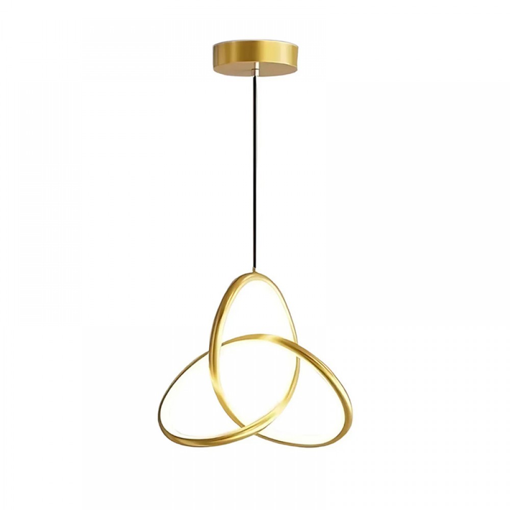 Φωτιστικό οροφής Trinity pakoworld led μέταλλο χρυσό Φ22x100εκ