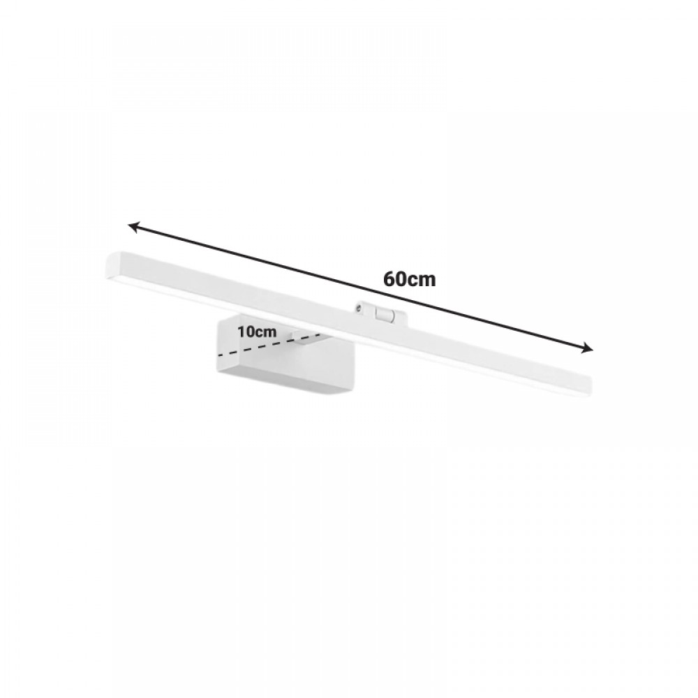 Φωτιστικό τοίχου-απλίκα Debiwen pakoworld led μέταλλο λευκό 60x10x6εκ