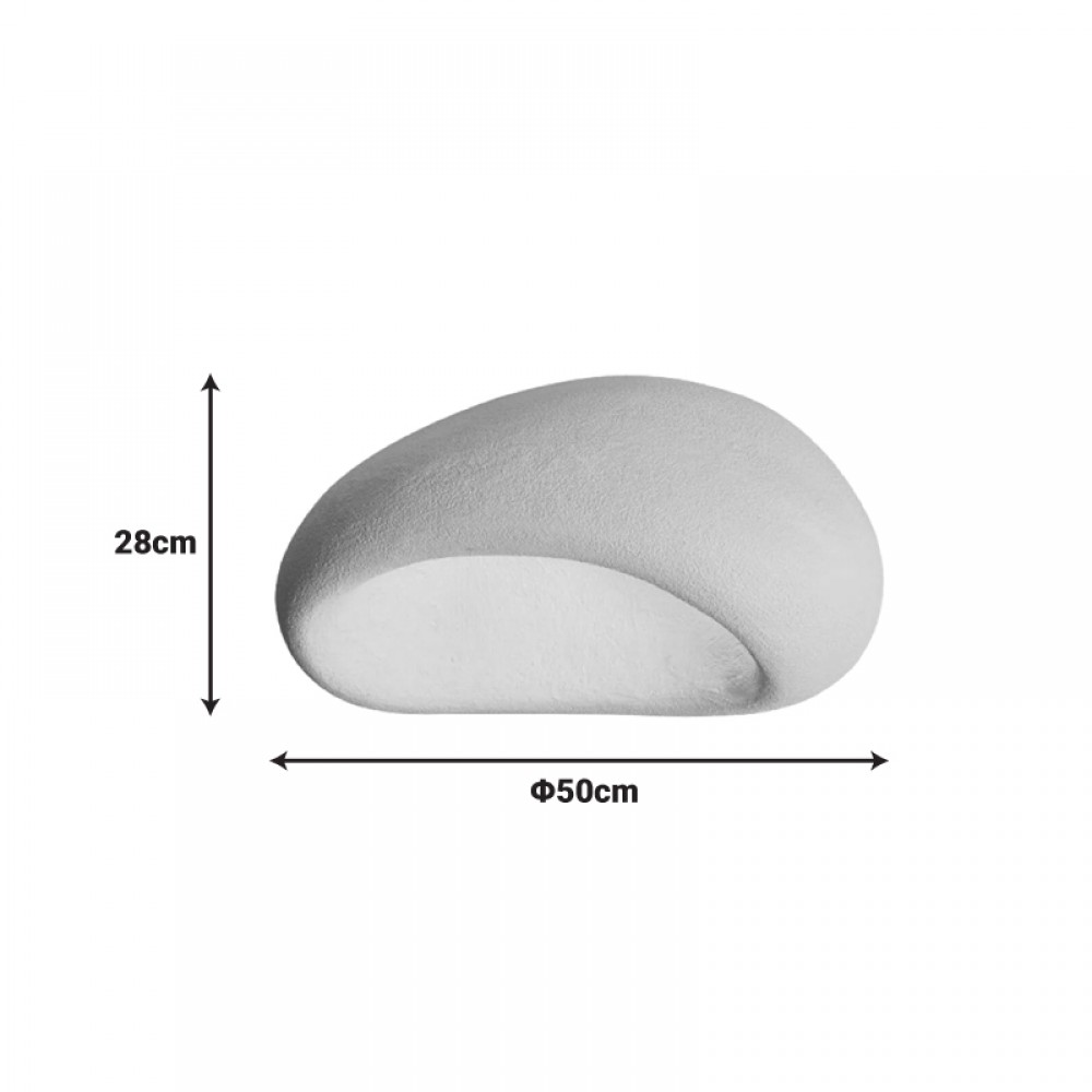 Φωτιστικό οροφής led Zulcere pakoworld E27 λευκό ps 50x28εκ