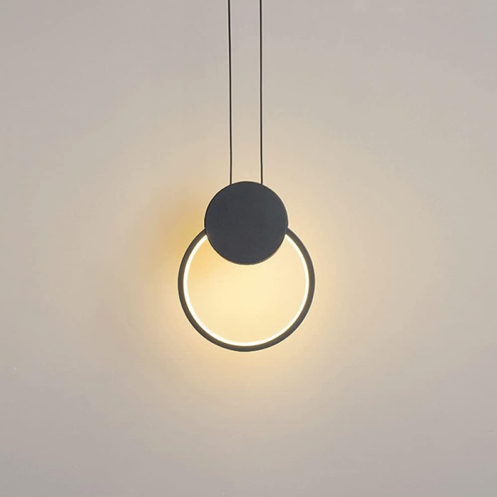 Φωτιστικό οροφής Ganden pakoworld led μαύρο μεταλλικό Φ26,5x20εκ
