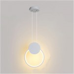 Φωτιστικό οροφής Ganden pakoworld led λευκό μεταλλικό Φ26,5x20εκ