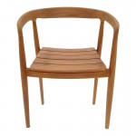Πολυθρόνα Noody pakoworld teak ξύλο σε φυσική απόχρωση 58x54x75εκ
