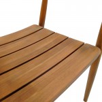 Πολυθρόνα Noody pakoworld teak ξύλο σε φυσική απόχρωση 58x54x75εκ