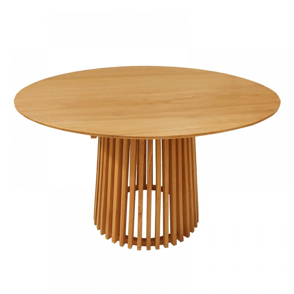 Τραπεζαρία Granny-Kenda I pakoworld σετ 5τεμ σε φυσική-μπεζ απόχρωση Φ120x75εκ