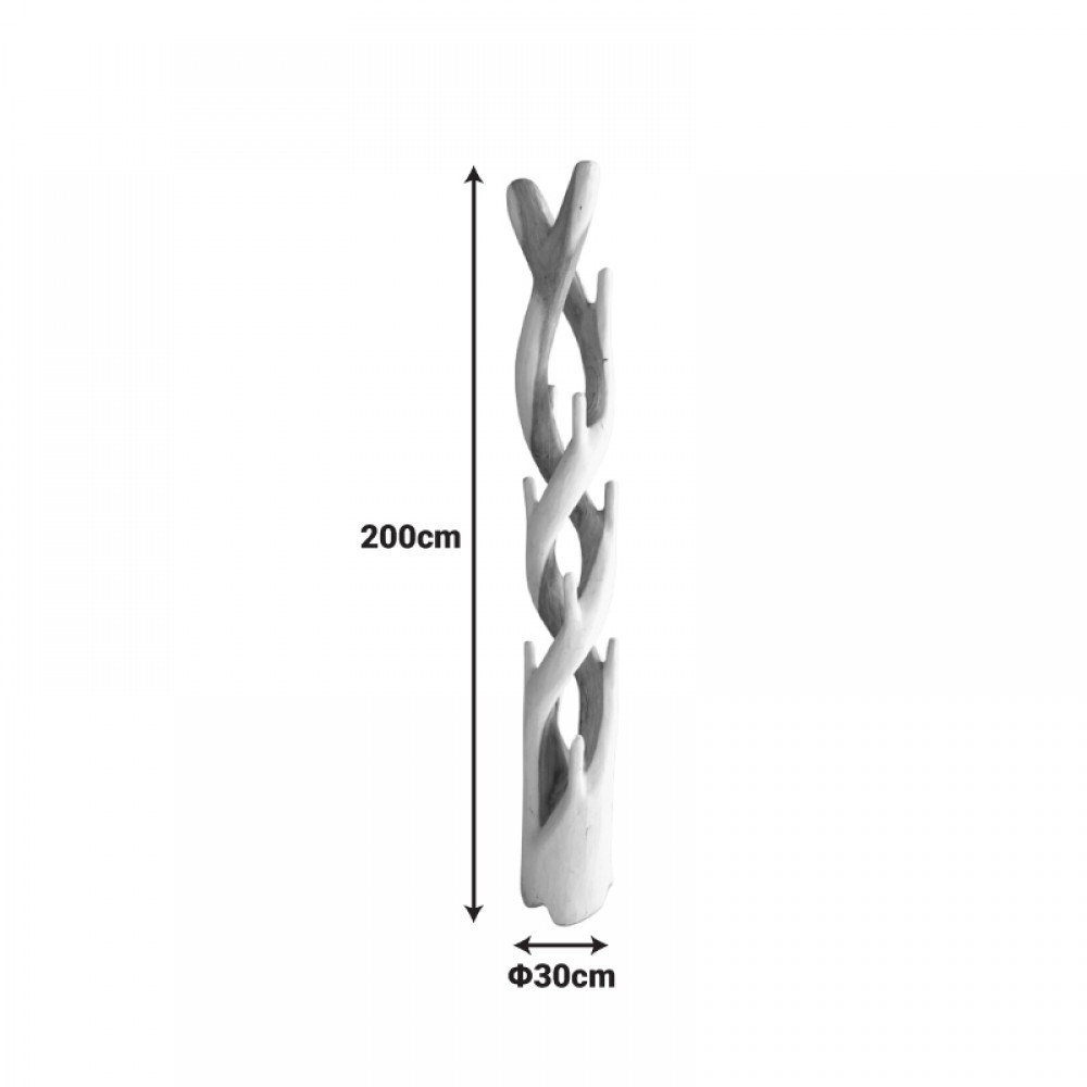 Καλόγερος Joint pakoworld suar ξύλο σε φυσική απόχρωση 30x30x200εκ