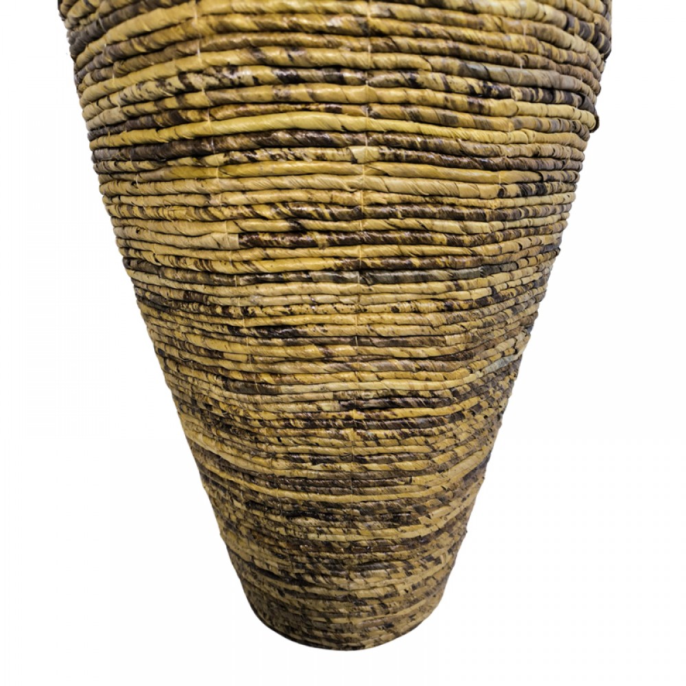 Διακοσμητικό βάζο Lerpon Inart banana rope σε φυσική απόχρωση Φ40x100εκ