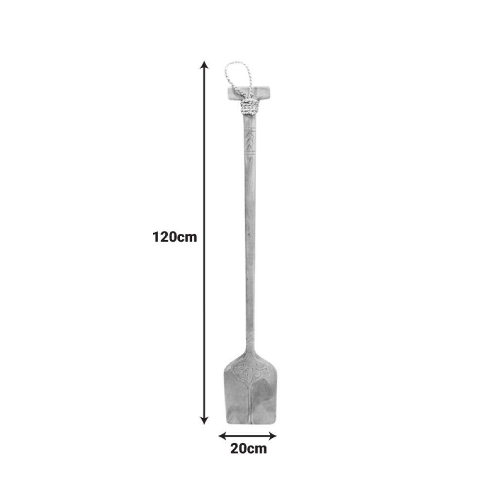 Διακοσμητικό τοίχου κουπί Paddly Inart μαόνι ξύλο σε φυσική απόχρωση 20x3x120εκ