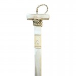 Διακοσμητικό τοίχου κουπί Boon Inart μαόνι ξύλο σε λευκή-φυσική απόχρωση 20x3x120εκ