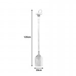 Διακοσμητικό τοίχου κουπί Boon Inart μαόνι ξύλο σε λευκή-φυσική απόχρωση 20x3x120εκ