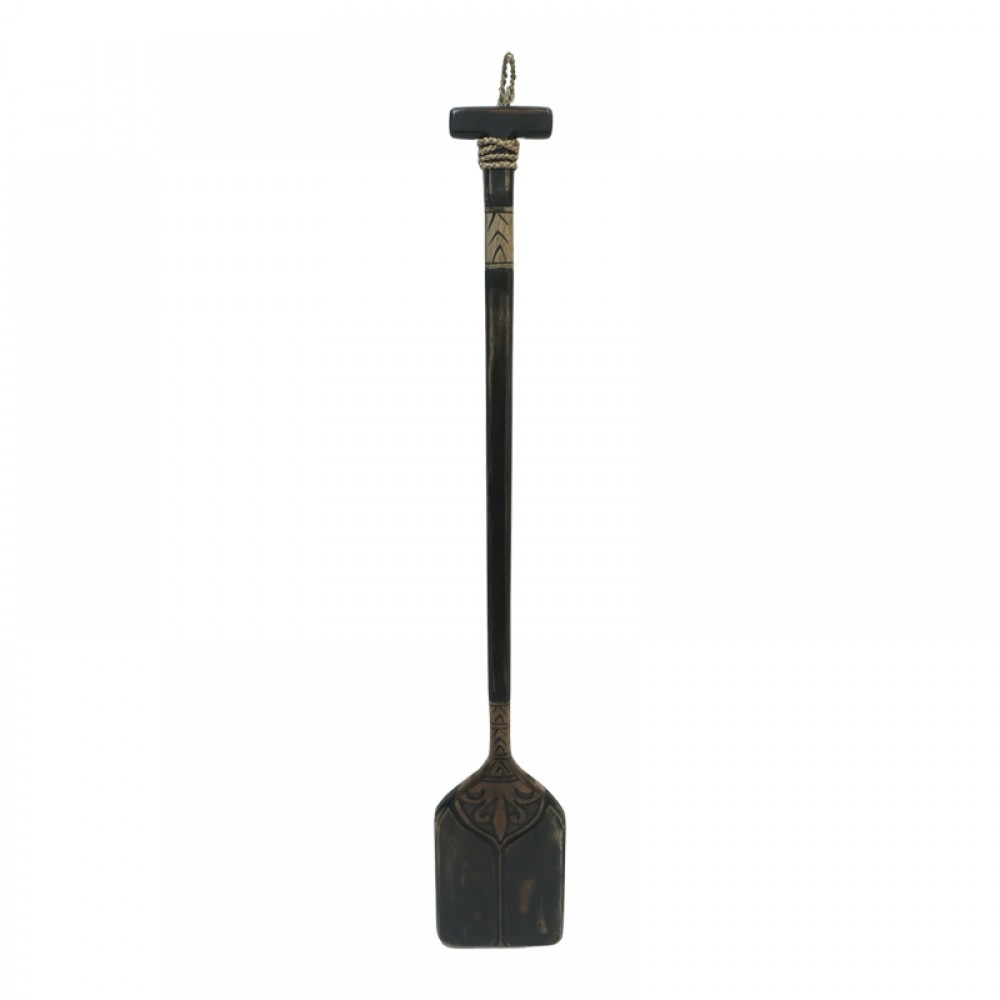 Διακοσμητικό τοίχου κουπί Boon Inart μαόνι ξύλο σε μαύρη-φυσική απόχρωση 20x3x120εκ