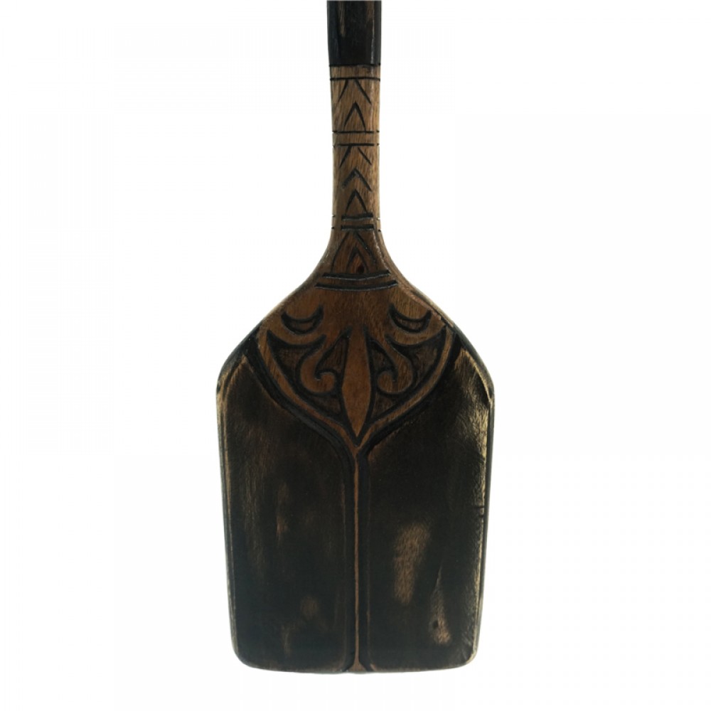 Διακοσμητικό τοίχου κουπί Boon Inart μαόνι ξύλο σε μαύρη-φυσική απόχρωση 20x3x120εκ