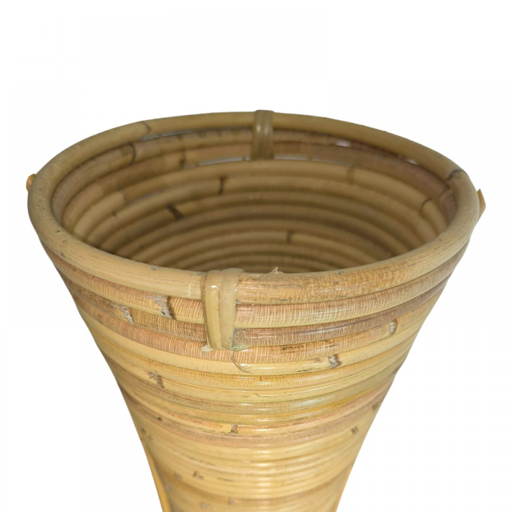 Βάζο Virnia Inart pe rattan σε φυσική απόχρωση Φ40x100εκ