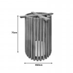 Βάση τραπεζιού εσωτερικού χώρου Galy I pakoworld mindi ξύλο σε φυσική απόχρωση Φ60x75εκ