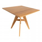 Τραπέζι Cadrada pakoworld teak ξύλο σε φυσική απόχρωση 80x80x76εκ
