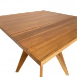 Τραπέζι Cadrada pakoworld teak ξύλο σε φυσική απόχρωση 80x80x76εκ