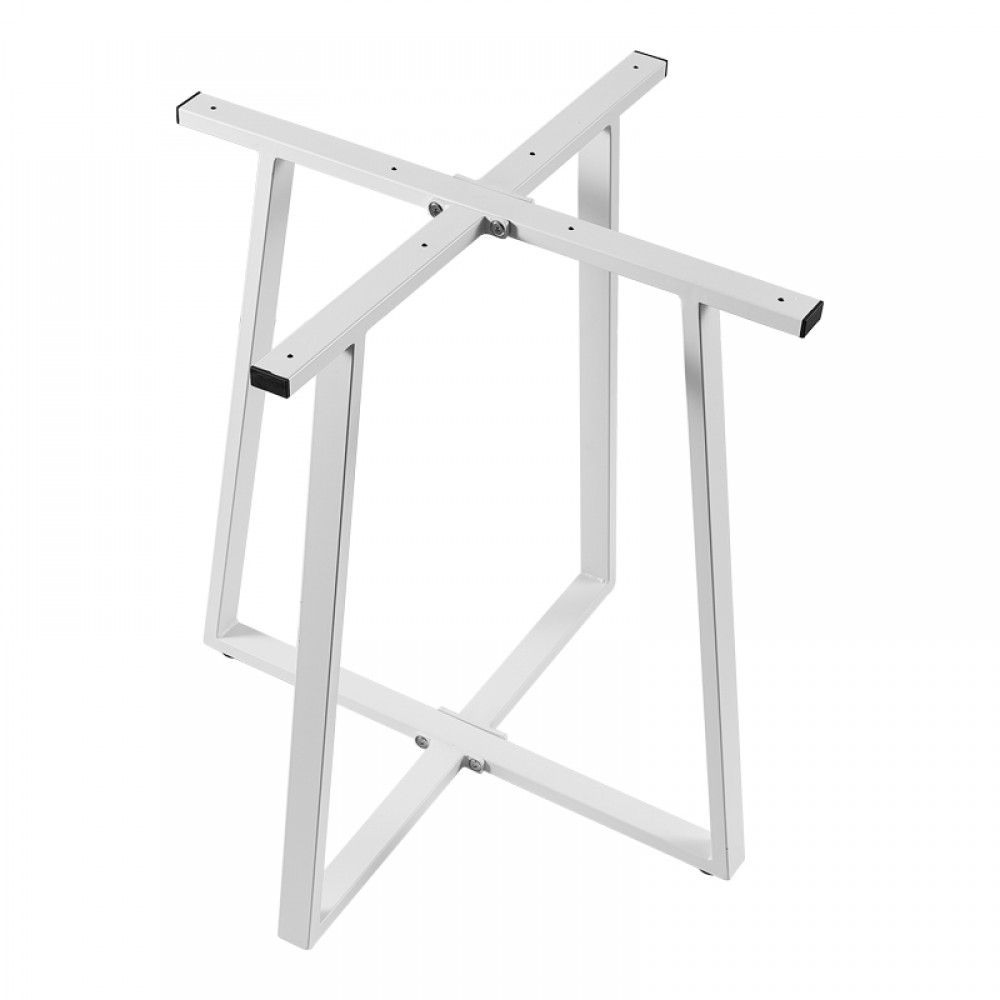 Βάση τραπεζιού Mulbe pakoworld μεταλλική σε λευκή απόχρωση 70x70x73εκ