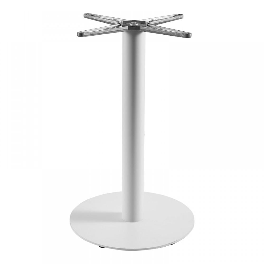 Βάση τραπεζιού Jefry pakoworld μεταλλική σε λευκή απόχρωση Φ48x73εκ