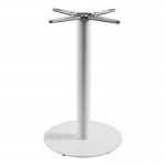 Βάση τραπεζιού Jefry pakoworld μεταλλική σε λευκή απόχρωση Φ48x73εκ