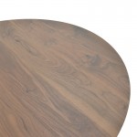 Τραπέζι Bibble pakoworld mdf σε καρυδί απόχρωση Φ120x76εκ