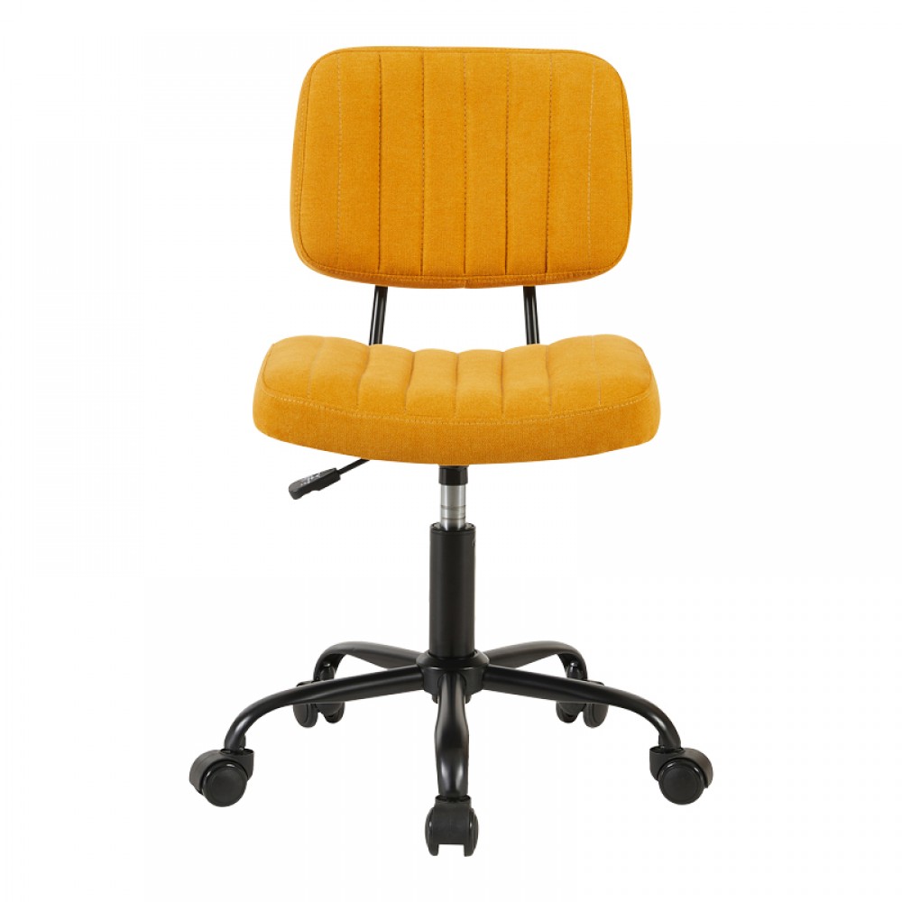 Καρέκλα γραφείου Warra pakoworld ύφασμα κίτρινο 50x52x76-86εκ