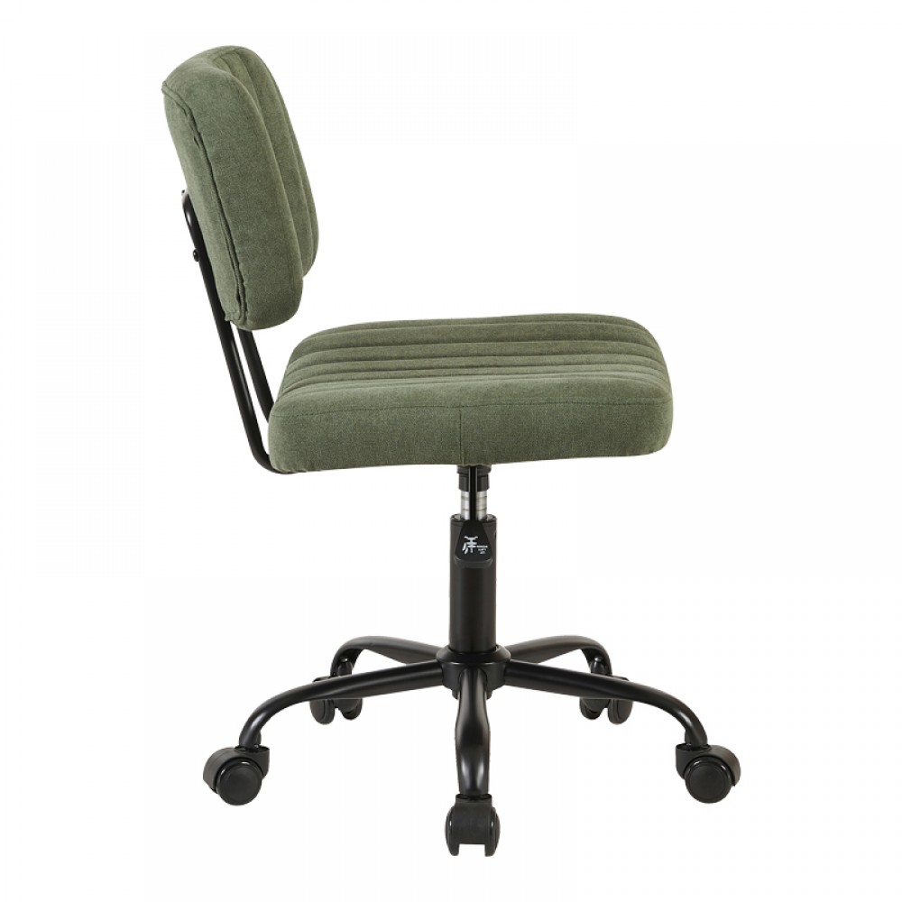 Καρέκλα γραφείου Warra pakoworld ύφασμα λαδί 50x52x76-86εκ