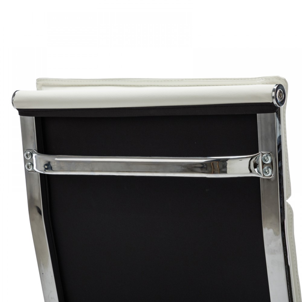 Καρέκλα γραφείου διευθυντη Mavel pakoworld PU λευκό 55x62x100-110εκ