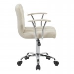 Καρέκλα γραφείου Buleco pakoworld μπεζ ύφασμα 56x46x74-86εκ
