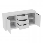 Μπουφές Doha pakoworld σε λευκή απόχρωση 180x45x80.5εκ