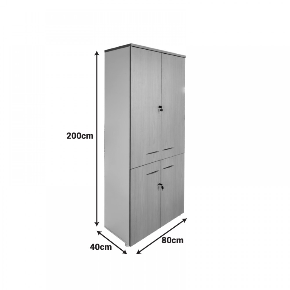 Ντουλάπα γραφείου Armadi pakoworld sonoma-λευκό 80x40x200εκ